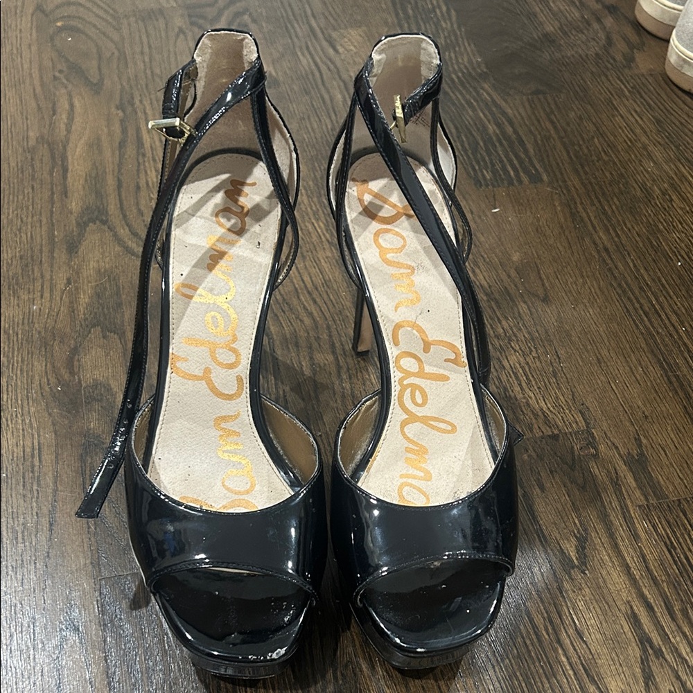 Sam Edelman Glossy Black Heels
